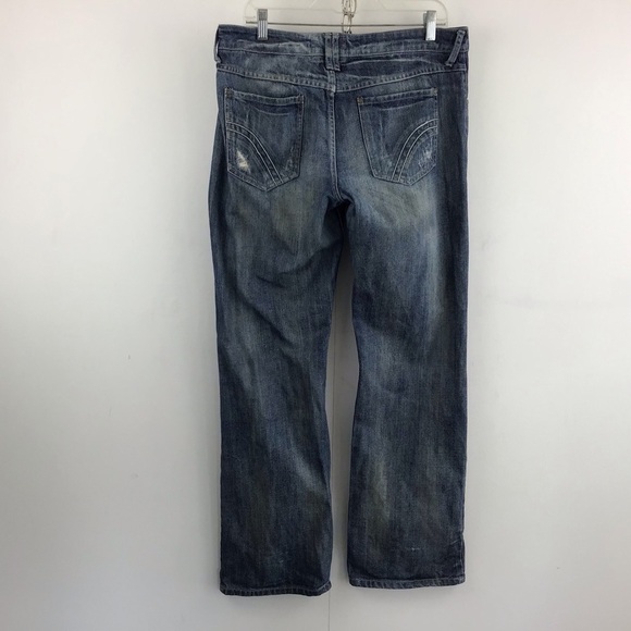American Rag Cie Y2K 90’s boho distressed bootcut jeans size 13 - Picture 3 of 8